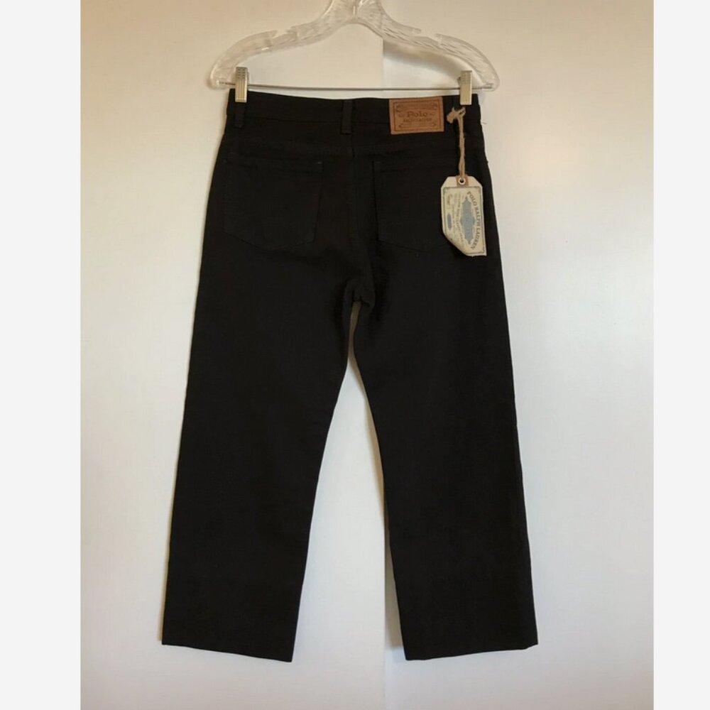 Ralph Lauren Polo Black Jeans NWT 29x25 Boys 18 Hemmed Short